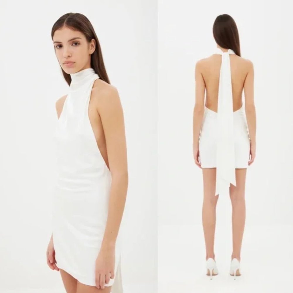 AEXAE Silk Mini Dress